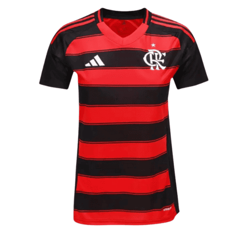 Camisa Flamengo 2526 Adidas Feminina Vermelha e Preta