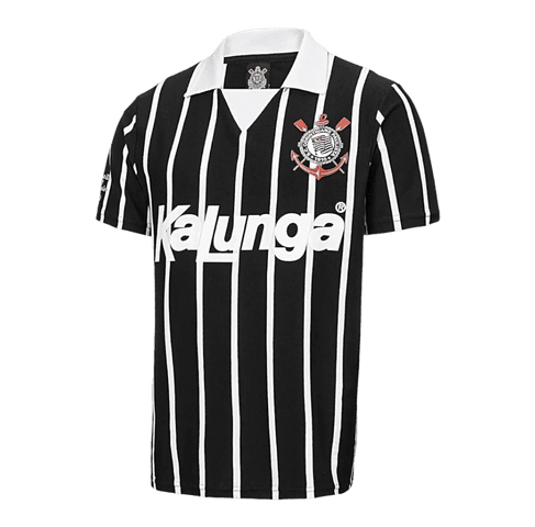 Camisa Retrô Corinthians 1990 - Masculina - Branca e preta (2)