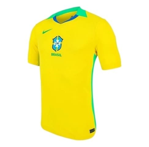 Camisa Seleção Brasileira I 25/26 - Torcedor Nike Masculina - Amarela com detalhes em verde