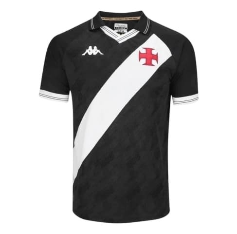 Camisa Vasco da Gama I 25/26 - Torcedor Kappa Masculina - Preta